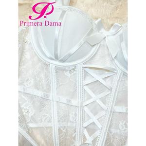 Corsetto in pizzo Sexy da donna Lingerie senza maniche reggiseno sensuale Top Open Back regolabile biancheria intima-commercio all'ingrosso fornitore di OEM per l'esportazione - Product Image 6