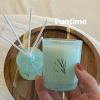Coffrets de bougies parfumées en cire de soja et diffuseurs à bâtonnets en verre, longue durée, écologiques, vente en gros, parfum d'ambiance pour la maison, coffret cadeau