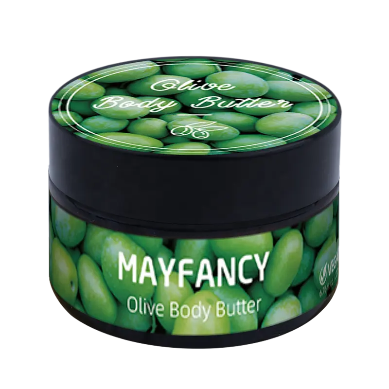 MAYFANCY private own label deep Hydratant natural olive body butter 100% vegan organic body lotion cream per la bellezza della cura della pelle