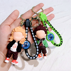 سلسلة مفاتيح مطاطية ثلاثية الأبعاد ناعمة بتصميم شخصيات كرتونية شهيرة، إكسسوارات معلقة من السيليكون - Product Image 3