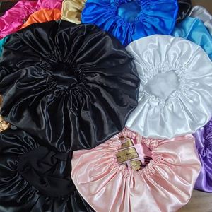 Your Logo Soft Edge Wraps <b>Scarf</b> Reversible Custom Bonnets Satin Silk Hair Bonnet Promotion Gift - Product Image 3