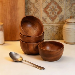 Tazones de Madera para Servir Ensaladas, Tazones de Madera de Acacia para Cocina, Tazones para Servir, Seguros, Ligeros y Resistentes - Product Image 3