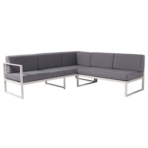 Leisure Modern Aluminum Frame L-Shaped <b>Corner</b> Set With Cushions for Outdoor Use in Garden Patio Courtyard Park & Hotel - Product Image 3