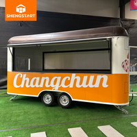 Mini Foodcourt Écologique en Acier Galvanisé – Kiosque Mobile Conteneurisé sur Remorque à 4 Roues – Tiny House sur Roues pour Extérieur