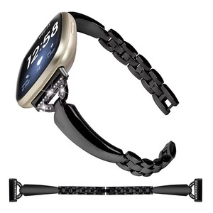 Correa de Metal para Reloj, Correa de Acero Inoxidable con Diamantes para <span class=keywords><strong>Fitbit</strong></span> <span class=keywords><strong>Versa</strong></span> 3/4, para <span class=keywords><strong>Fitbit</strong></span> Sense <span class=keywords><strong>2</strong></span>, Correa de Reloj de Lujo con Hebilla Plegable - Product Image 2