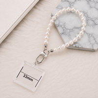 Porte-clés DIY en acrylique pour cadre photo, avec perles, épaisseur 35 mm, rond, cœur, carré, porte-photo vierge, accessoire d'album