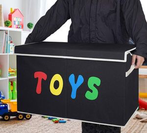 Grande boîte de rangement pour jouets d'enfants, bacs de rangement pliables et robustes avec couvercles - Product Image 2