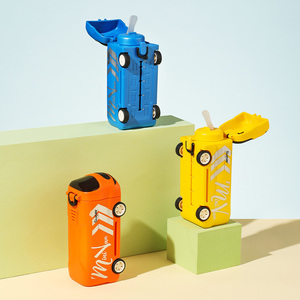 PINKAH, recién llegado, forma de <span class=keywords><strong>tren</strong></span> de 520ML, taza de paja Tritan sin BPA, botella de agua para niños para diversión de viaje - Product Image 2