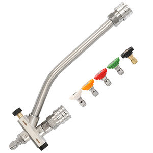 इलेक्ट्रिक नए डिजाइन बर्फ फोम तोप डबल वाल्व एक्सटेंशन रॉड तेजी से स्विचिंग कार धोने के लिए डबल टिप लगाव - Product Image 1