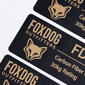 Waterproof Black PVC Gold Logo <strong>Sticker</strong> Your Logo Custom <strong>Printing</strong> 3D Gold Foil Round <strong>Sticker</strong> with Matte Lamination - Product Image 3
