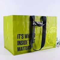 Sac en tissu tissé PP avec logo personnalisé, laminé, recyclé, réutilisable, pour courses, sac de courses, imperméable, promotionnel