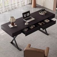 Meubles de bureau exécutif couleur bois fumé moderne Table de PDG moderne poste de travail exécutif bureau à domicile essentiels