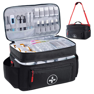 Waterproof Lightweight <b>Medical</b> <b>Bag</b> First Aid Kit Empty Pill Bottle Organizer Home Large <b>Medication</b> Storage Travel Carrying Case - Product Image 1