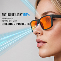 Lunettes anti-lumière bleue personnalisées, monture optique classique, verres orange rouge, lunettes XY2002 anti-lumière bleue pour hommes et femmes
