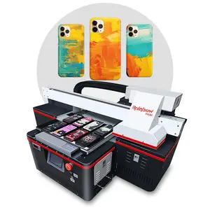 A3 Uv Flatbed Printer Voor Fles Telefoon Case Acryl 3D Effect Hout Lederen Pvc Drukmachine