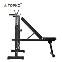 Banc de musculation inclinable multifonctionnel réglable TOPKO, nouveau design, pour hommes