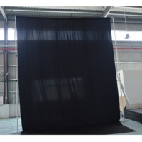 Kit de Scène Modulaire Télescopique à Installation Rapide pour Événements et Mariages, en Aluminium Argenté avec Rideaux en Velours