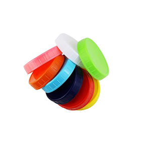 Colored Plastic Regular Mouth Mason Jar Lids Plastic Storage Caps for Canning Jars