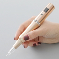 Stylo PMU Microneedle 2 en 1, batterie, salon à domicile, MTS, fournitures de maquillage permanent, sans fil, LED, fin, tatouage des sourcils