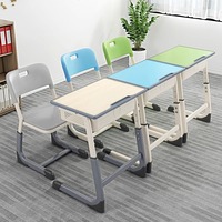Ekintop 2024 Nouveau design Mobilier scolaire Bureau d'étude et chaise d'étudiant Bureau et chaise simples réglables en hauteur