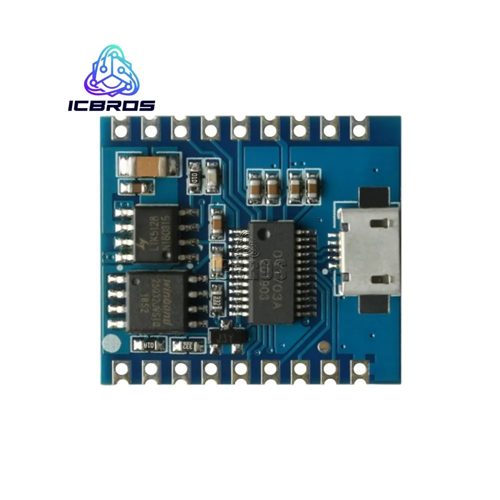 ICBROS MP3 Player Module Voice Module 4MB Voice Playback IO Trigger Serial Port Control USB Download FLash DY-SV17F