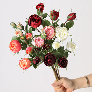 Ramo de Flores Artificiales de Seda, Rosa Angus, Decoración para Bodas y Celebraciones, Flores para Camino de Boda, Decoración para el Hogar - Product Image 3