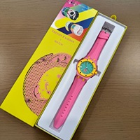 Montre en silicone à quartz sans logo avec boîtier en plastique amovible, coffret cadeau, bracelet en silicone + boîte