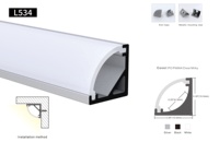 Échantillons Gratuits 10*10MM Smallalu Profil Channel Extrusion Angle Mural 45 Degrés Profilé LED d'Angle en Aluminium pour Bande LED