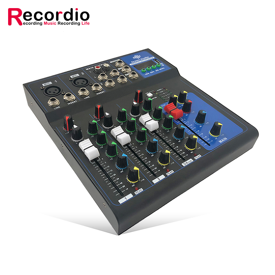 GAX-UF4 Mini Audio Mixer - 4 Channels with USB & Recordio