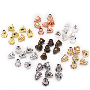 Bouchons d'oreille en métal multicolores en forme de balle pour la fabrication de boucles d'oreilles, embouts d'oreille plaqués en alliage, paquet de 10000 pièces - Product Image 1