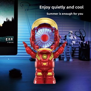 Portable USB Rechargeable Electric Air Cooling Fan New <strong>Robot</strong> <strong>Man</strong> Five Desktop Ornament Box Three for Household Use Plastic - Product Image 2