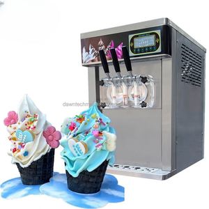 เครื่องทำไอศกรีมซอฟต์เสิร์ฟแบบคู่ ทวินทวิสต์ สำหรับทำโยเกิร์ตแช่แข็ง อาไซบอว์เลอร์ มิลค์เชค สมูทตี้ เครื่องดื่มแช่แข็ง และน้ำแข็งไส - Product Image 3