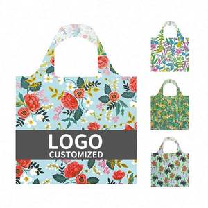 Bolsa de Compras Plegable Reutilizable Personalizada con Impresión Completa, Bolsa de Compras Plegable de Poliéster Impermeable - Product Image 1