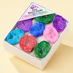 Set di Minerali Naturali Grezzi, Pietre Preziose, Cristalli Autentici, Quarzo Rosa, Ametista, Cluster in Confezione Regalo Aura - Product Image 6