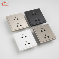 Interruptores de Luz de Doble Pared de Alta Calidad 86, de Cobre Fosforado, 2 Ganglios, 16A 220-250V, con Puerto USB-C, Certificación CE, Personalizables, Fáciles de Instalar en el Hogar