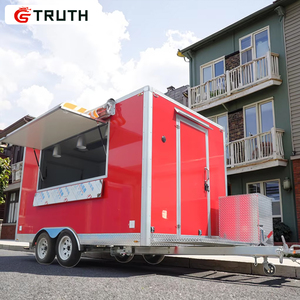 Remolque de carro móvil de comida de camión de aperitivos de acero inoxidable extraíble con equipo de cocina completo Catering Food Trailer Truck Business - Product Image 1