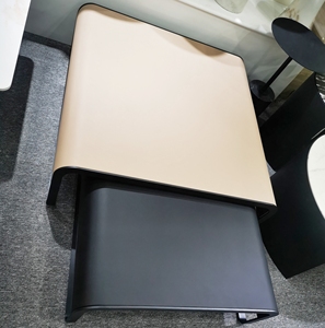 Js T078 đẹp da đồ nội thất vuông mở rộng Modular Bàn cà phê kim loại màu đen khung <span class=keywords><strong>Low</strong></span> <span class=keywords><strong>End</strong></span> Bảng bộ - Product Image 5
