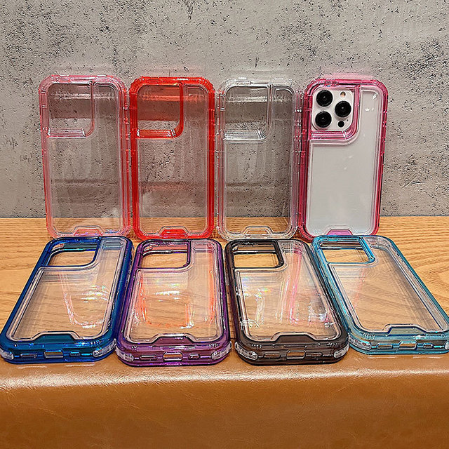 3 in 1 Transparent Hard PC Soft Tpu Protective case Shockproof Rugged Mobile Phone Fundas for Xiaomi Poco X6 Pro 5G Poco F5 5G