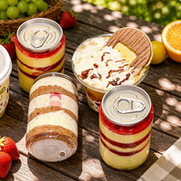 Bouteilles de boissons en plastique transparent personnalisables PET 330 ml/200 ml/250 ml/500 ml, bouteilles à dessert, qualité alimentaire et canettes à languette.