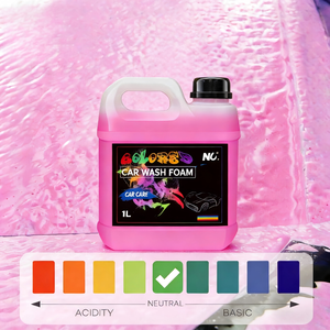 Shampoo de lavage de voiture <span class=keywords><strong>sans</strong></span> contact hautement concentré avec une riche mousse rose, capacité de 1L, parfum personnalisable pour l'entretien et la beauté des voitures - Product Image 2