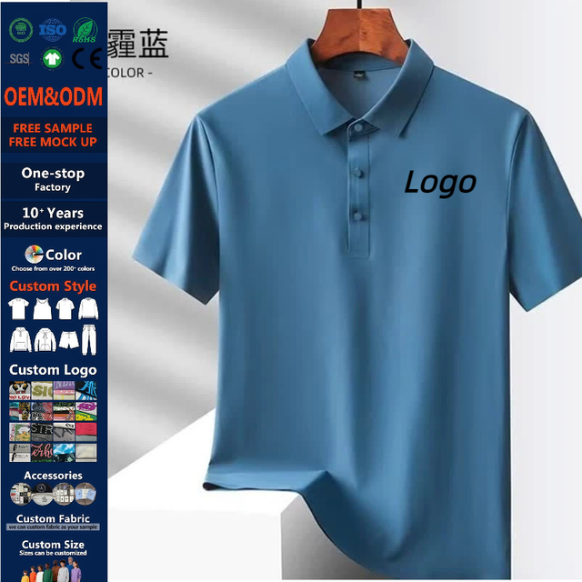 US Size OEM/ODM Wholesale Golf Polo Shirt Custom Embroidery LOGO 100% COTTON T-shirt Summer Short Sleeve Men Polo Shirt