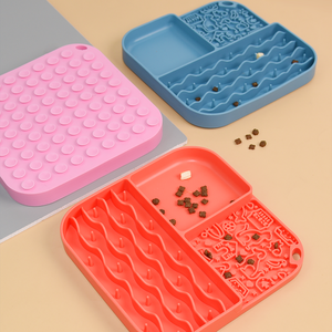 Anti Choke Slow Down Eating Feeder Bowl Cat Dog Lick Mat Venta caliente de silicona para perros <span class=keywords><strong>Silicone</strong></span> Lick Mat con perro - Product Image 2