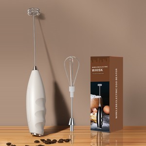 Mousseur à lait électrique portatif, mélangeur à café, fouet mélangeur détachable en acier inoxydable pour café, mixeur de cuisine - Product Image 1