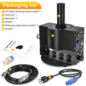 U'King 300W 18Pcs एलईडी <span class=keywords><strong>Co2</strong></span> कोहरे जेट मशीन के लिए डीजे Ktv डिस्को शादी मंच प्रभाव बार पार्टी धुआँ कार्बन डाइऑक्साइड कॉलम मशीन - Product Image 4