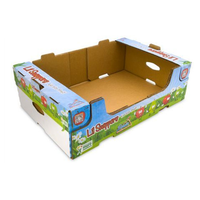 Boîte en carton ondulé recyclable pour fruits et légumes, emballage de présentation pour tomates, impression personnalisée OEM ODM, usine