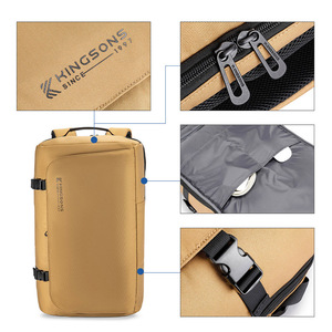 Kingsons Khaki <b>Laptop</b> <b>Backpack</b> 20-35L Large Capacity Men's Travel <b>Backpack</b> - Product Image 2