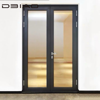 Puerta Frontal de Aluminio con Rotura de Puente Térmico, Diseño Abatible, Vidrio Aislante, Panel Insonorizado, Estilo Moderno Minimalista para Dormitorio de Villa