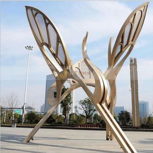 Escultura Abstracta Art Deco de Acero Inoxidable, Impermeable, Duradera, Multifuncional, para Montaje en Suelo, Decoración de Paisajes Exteriores - Product Image 4