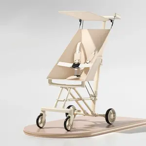 Carrinho de bebê dobrável 2 em 1 recém-atualizado, carrinho de bebê leve e dobrável com um botão, carrinho de viagem, avião