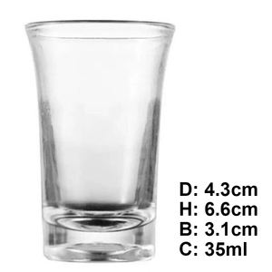 ガラスショットグラス20ml 35ml 45ml 1オンスワインカップアクリル壊れないプラスチック - Product Image 2